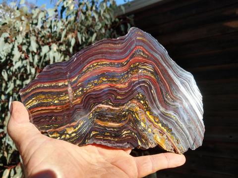 Tigers eye / tiger iron crystal slab L-XL