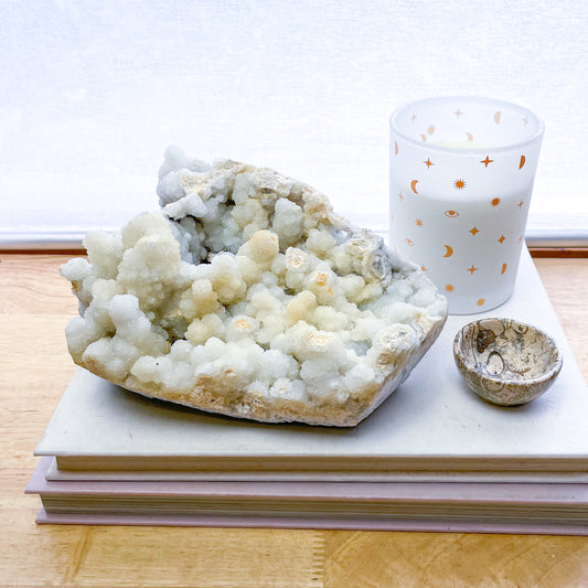 Stalactite Quartz / Coral quartz crystal cluster geode 1.9kg