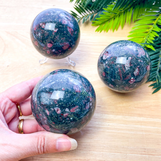 Rainforest jasper crystal sphere 6cm