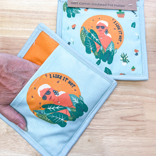 Naughty crazy plant lady kitchen linen - I like it hot n moist ;)