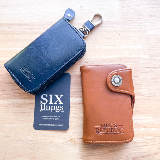 Key case PU leather key ring holder