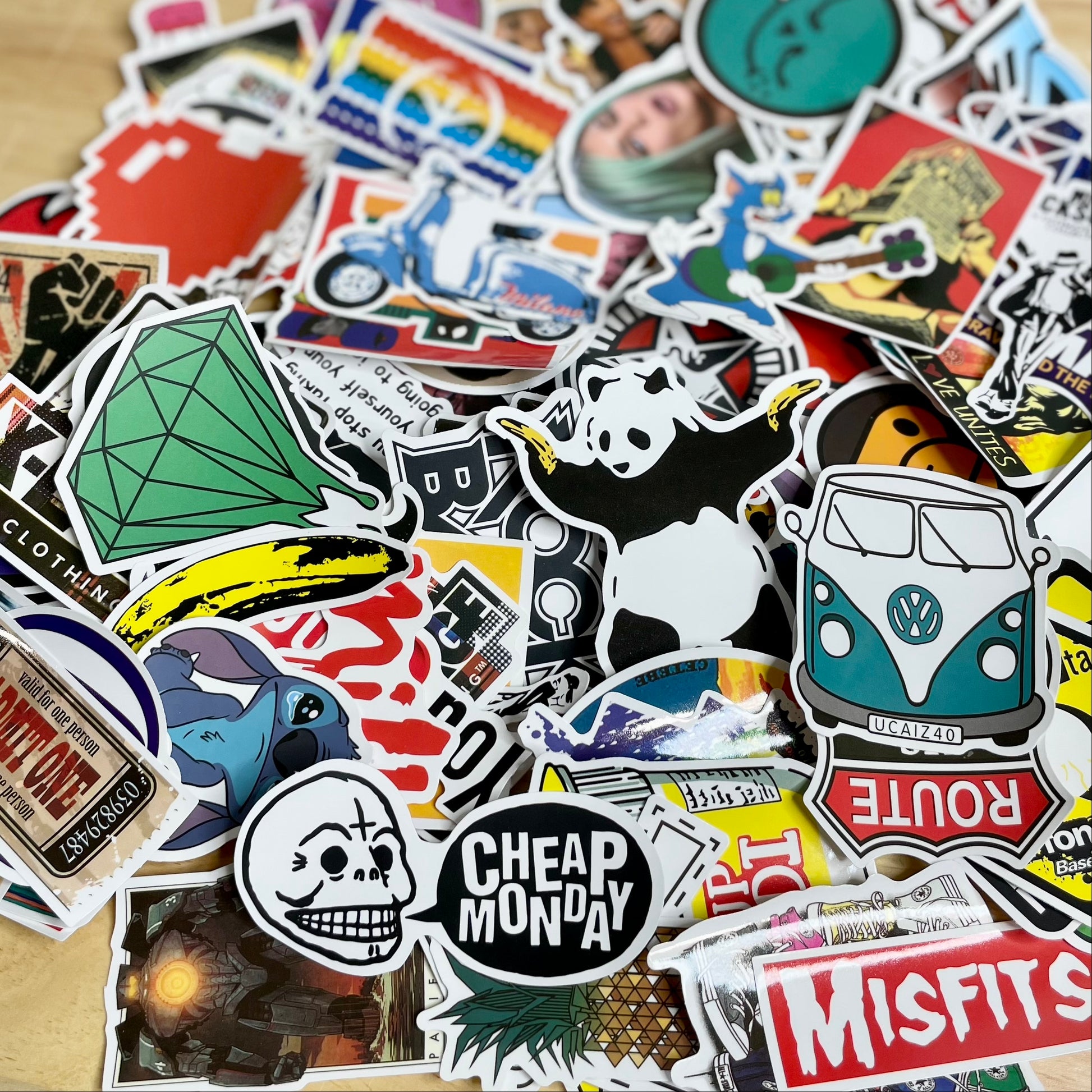 Pop culture sticker bomb pack - australia skateboard sticker set
