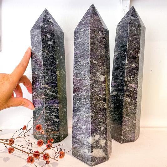 Purple dragon Charoite crystal XL wand tower 2kg