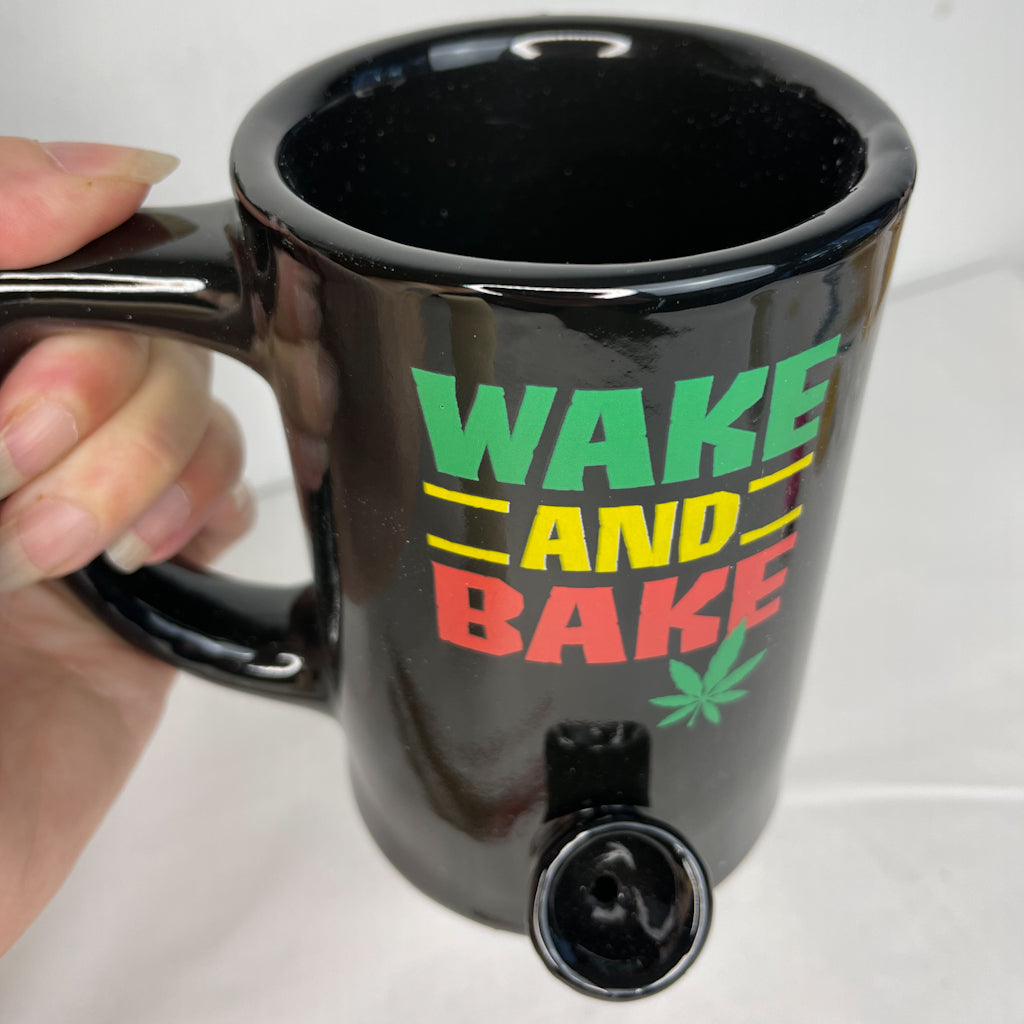 Wake n bake stoners pipe cup / mug