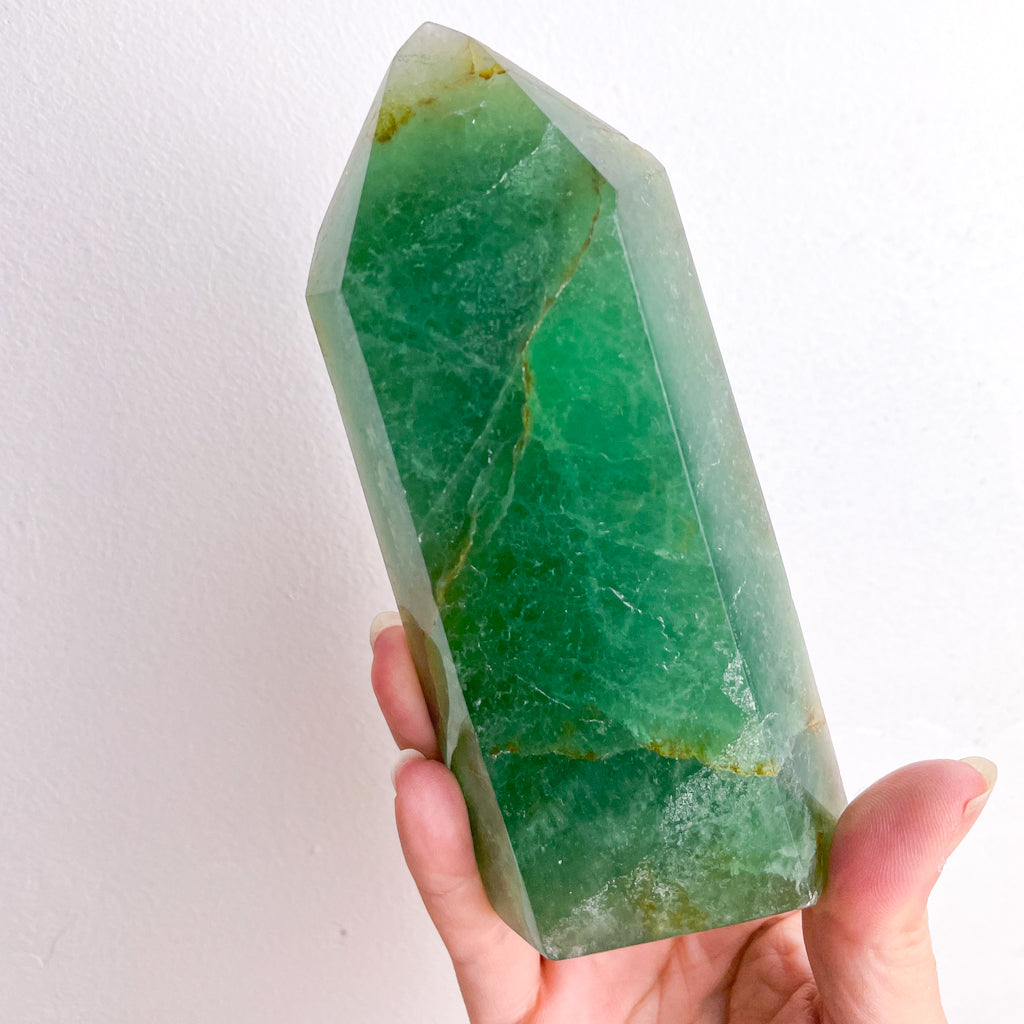 Green fluorite crystal generator tower L