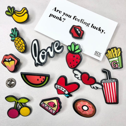 Cute fun retro badge / lapel pin