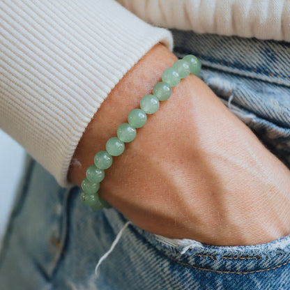 Green aventurine crystal bead / crystal bracelet
