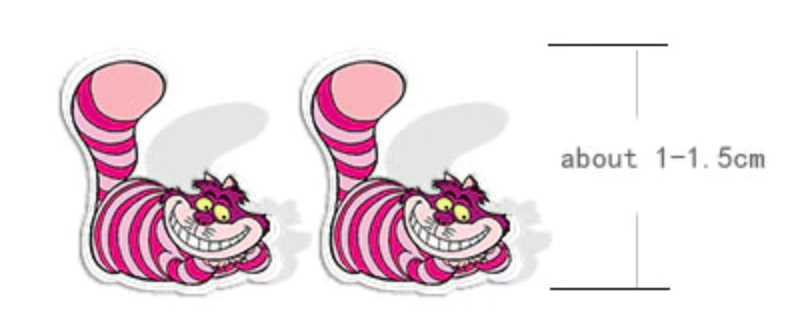 Alice in wonderland / Cheshire cat earrings