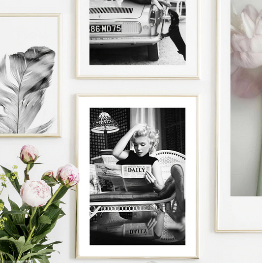 Marilyn Monroe monochrome canvas print