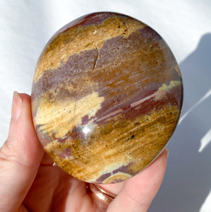 Ocean jasper crystal palm stone