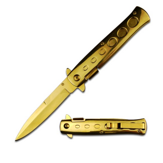 The GODFATHER Gold folding pocket knife