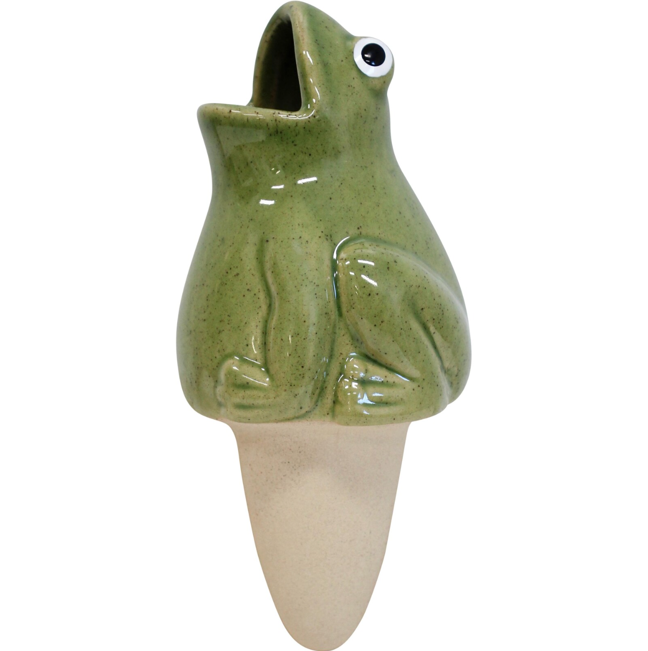 Self watering froggie planter pot water spike