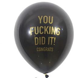 Naughty insult birthday greeting balloon / abusive balloon - 5 pack