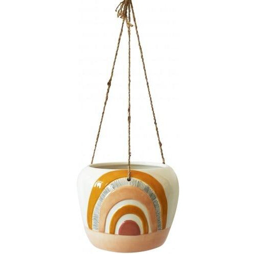 Rainbow dusty pink planter pot / hanging pot