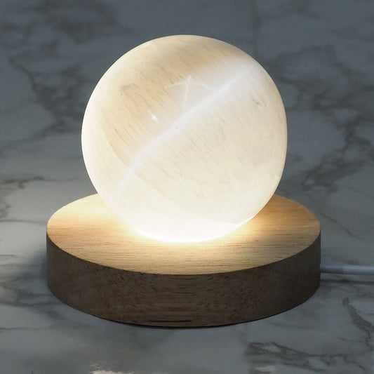 LED wooden crystal lamp light base