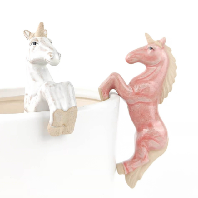 Magical unicorn plant pot hanger