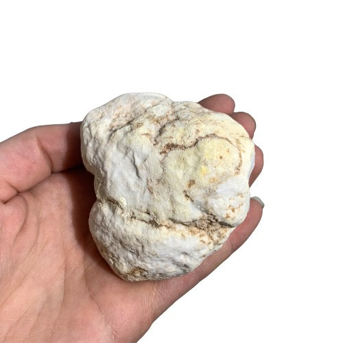 Angelite crystal polished face rough large palm stone