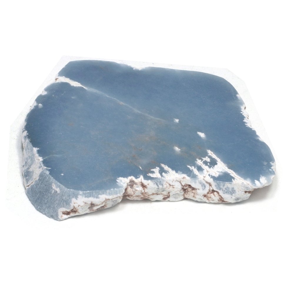 Angelite crystal polished face rough large palm stone