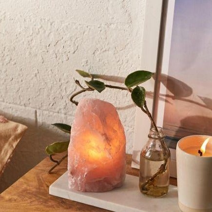 Rose quartz crystal lamp light 1-2kg