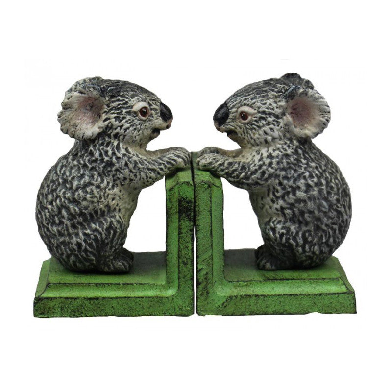 Koala vintage statue painted metal bookend - single or pair