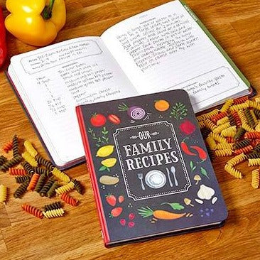 Hard cover family recipes journal