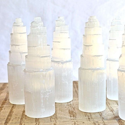 Selenite crystal charging tower 6cm - 30cm