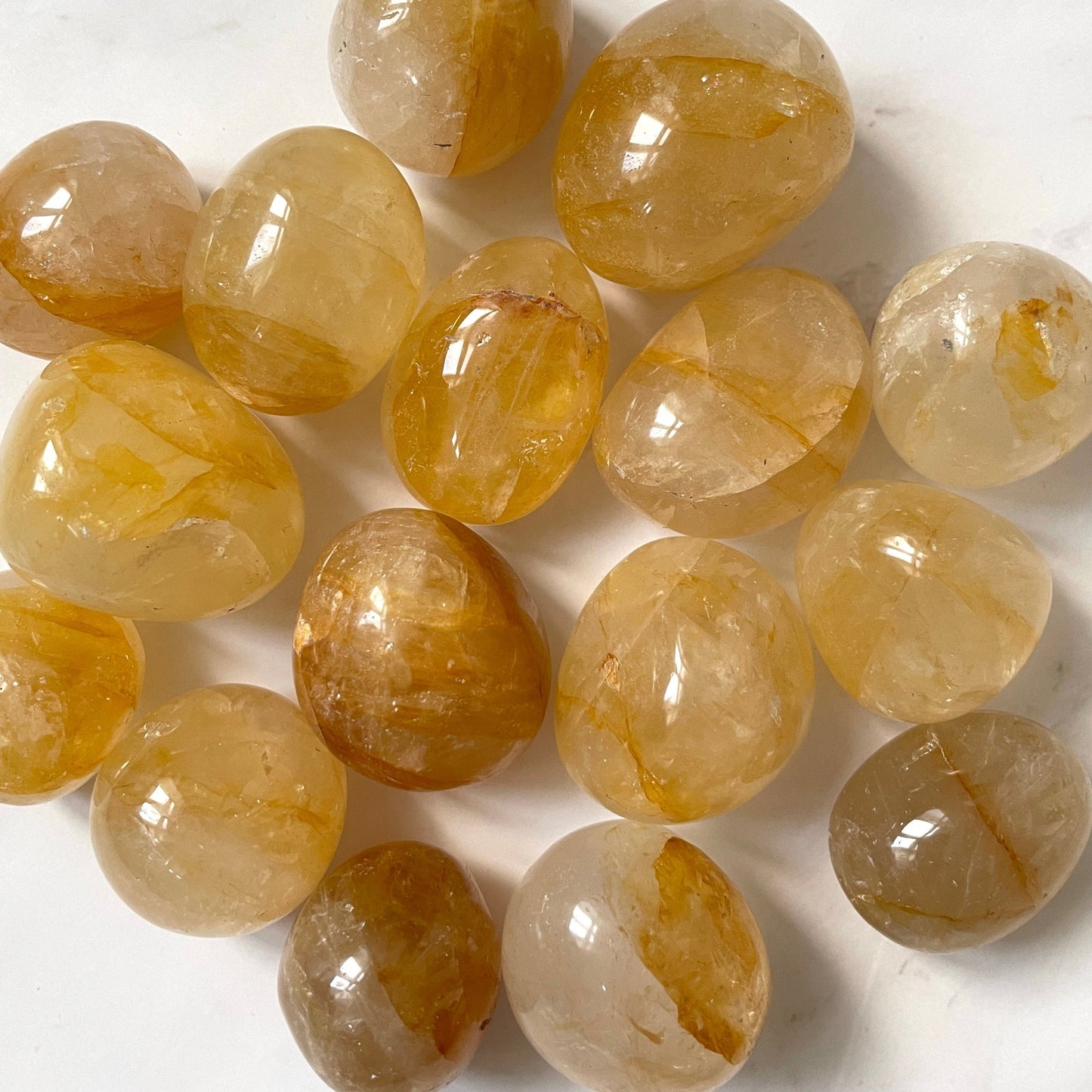 Golden healer quartz crystal large tumble