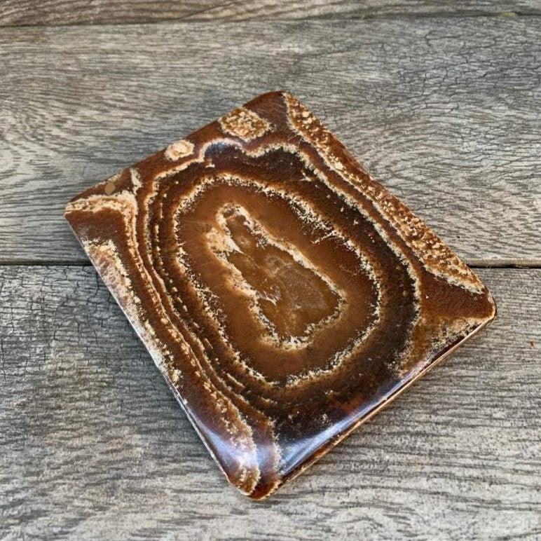 Aragonite crystal platter tray ring dish