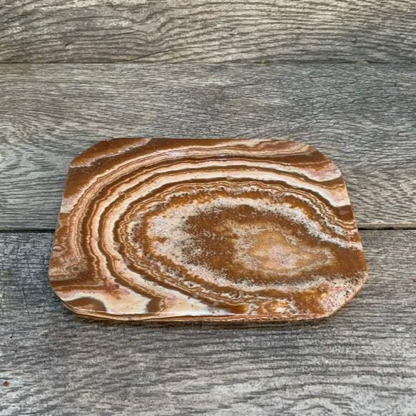 Aragonite crystal platter tray ring dish