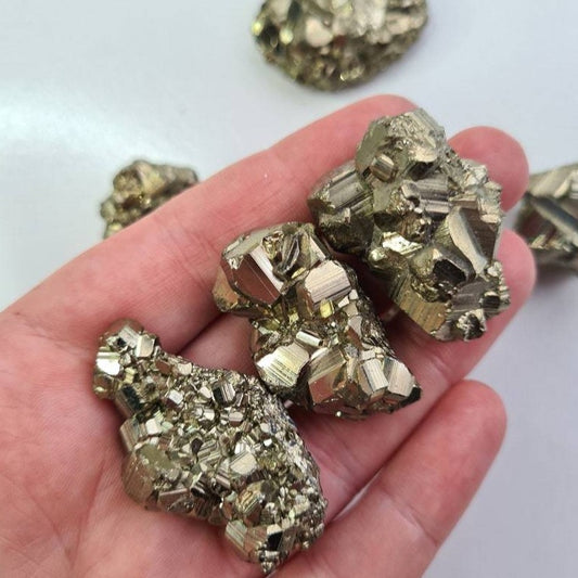 Pyrite crystal cluster chunk S-M