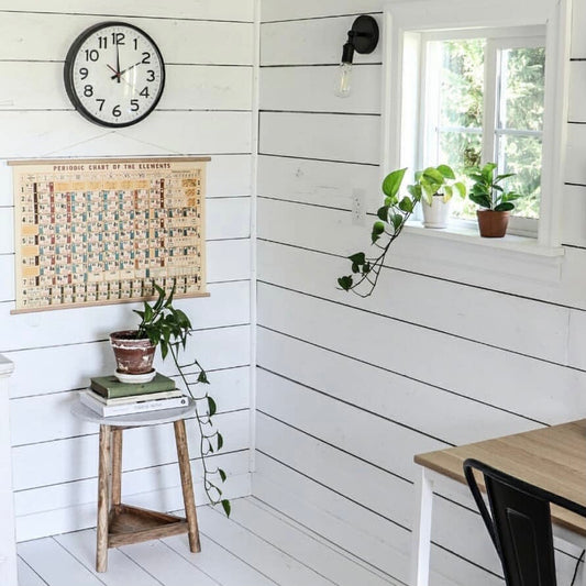 Periodic table of elements vintage chart poster print