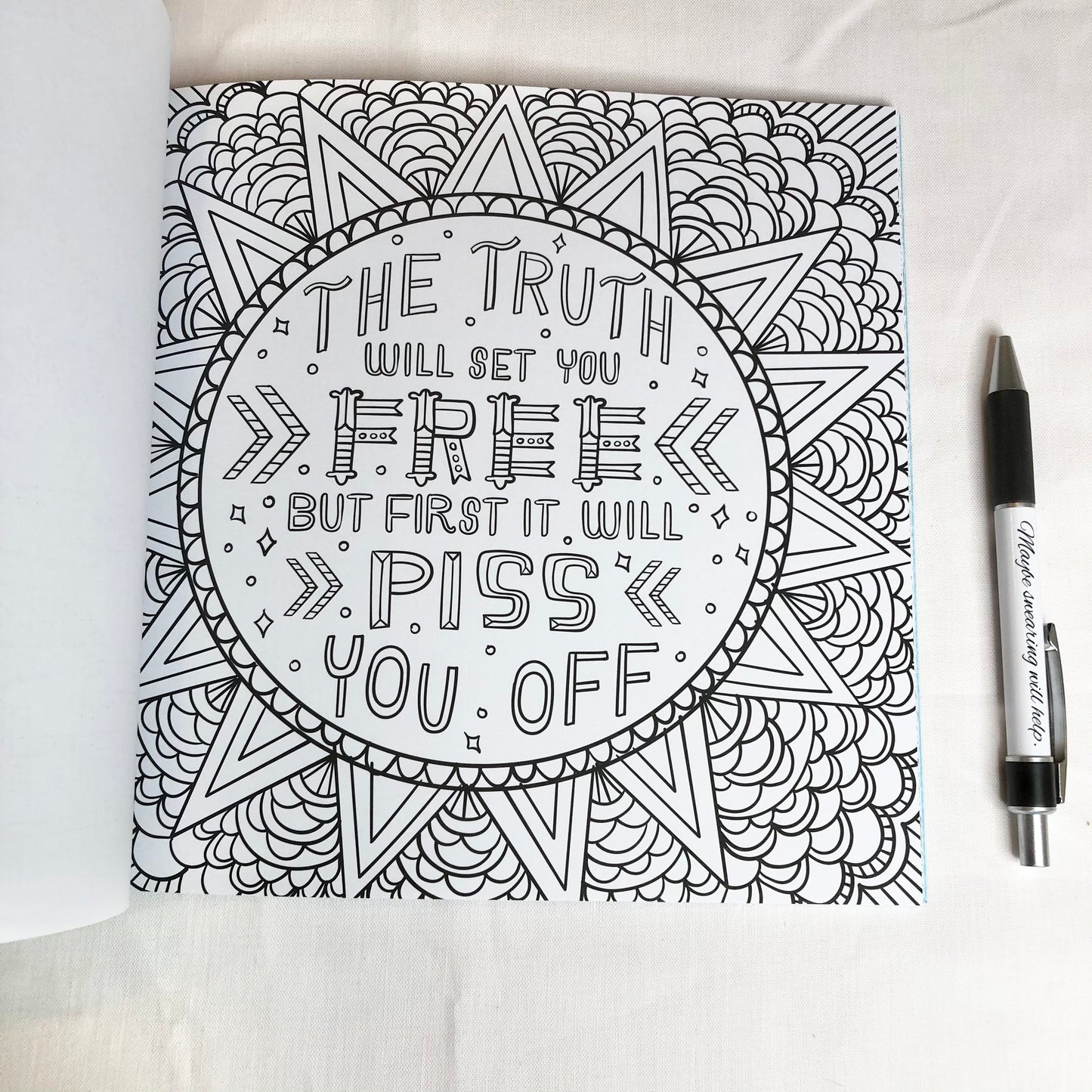 Inner f*cking peace colouring book