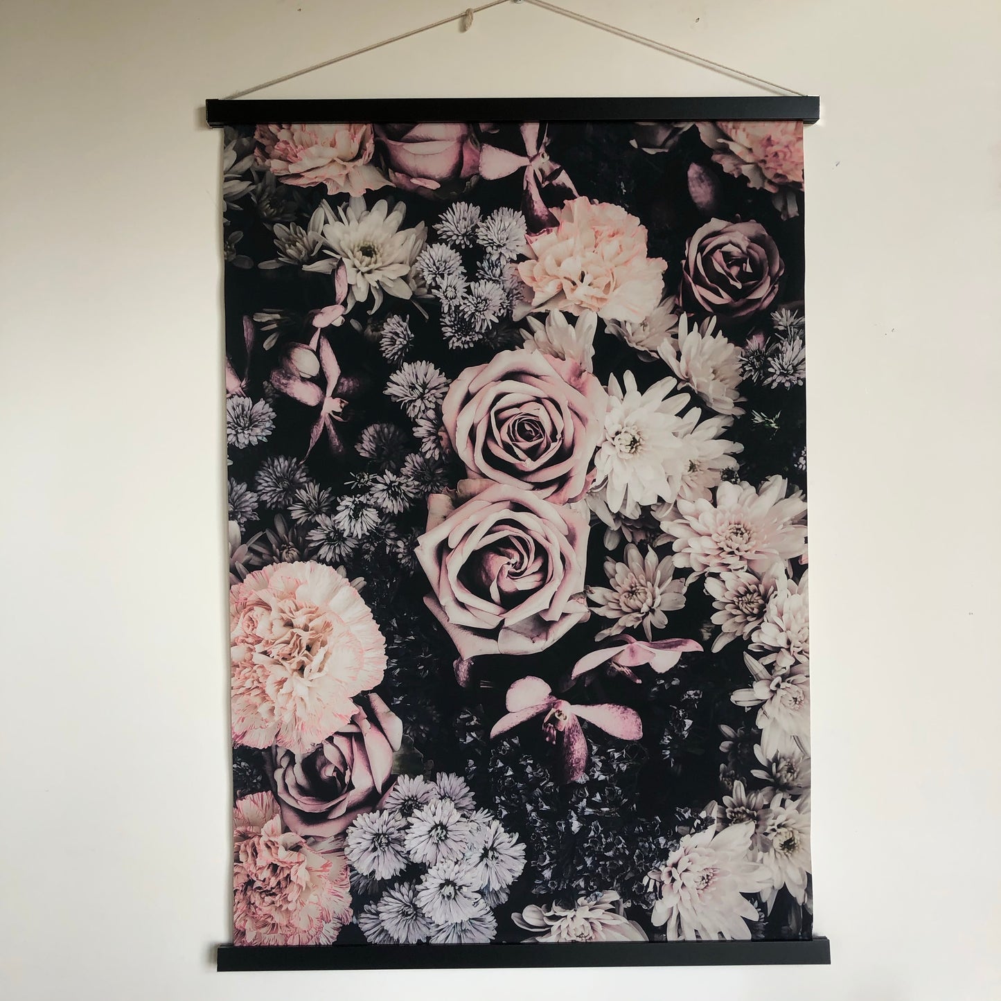 Floral hanging scroll poster print