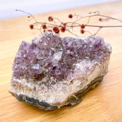 Purple Amethyst + Blue lace agate crystal cluster 1.16kg