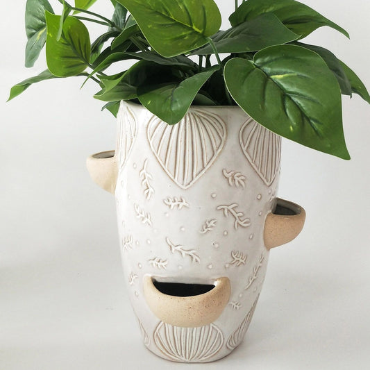 Glazed hanging / standing herb planter pot