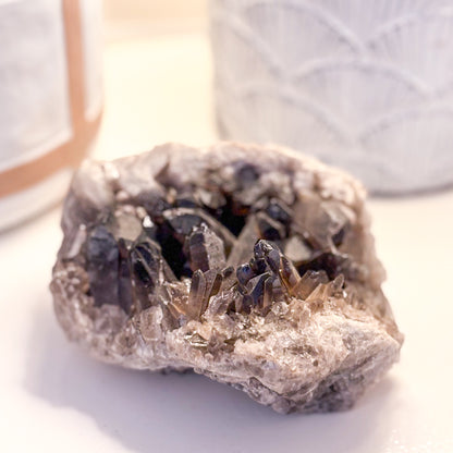 Smoky quartz crystal cluster 465g
