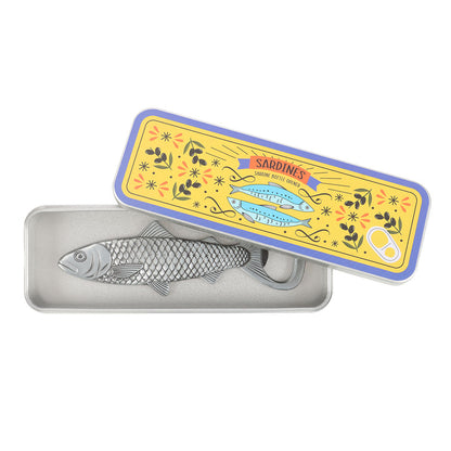 Sardine fish bottle opener in gift tin