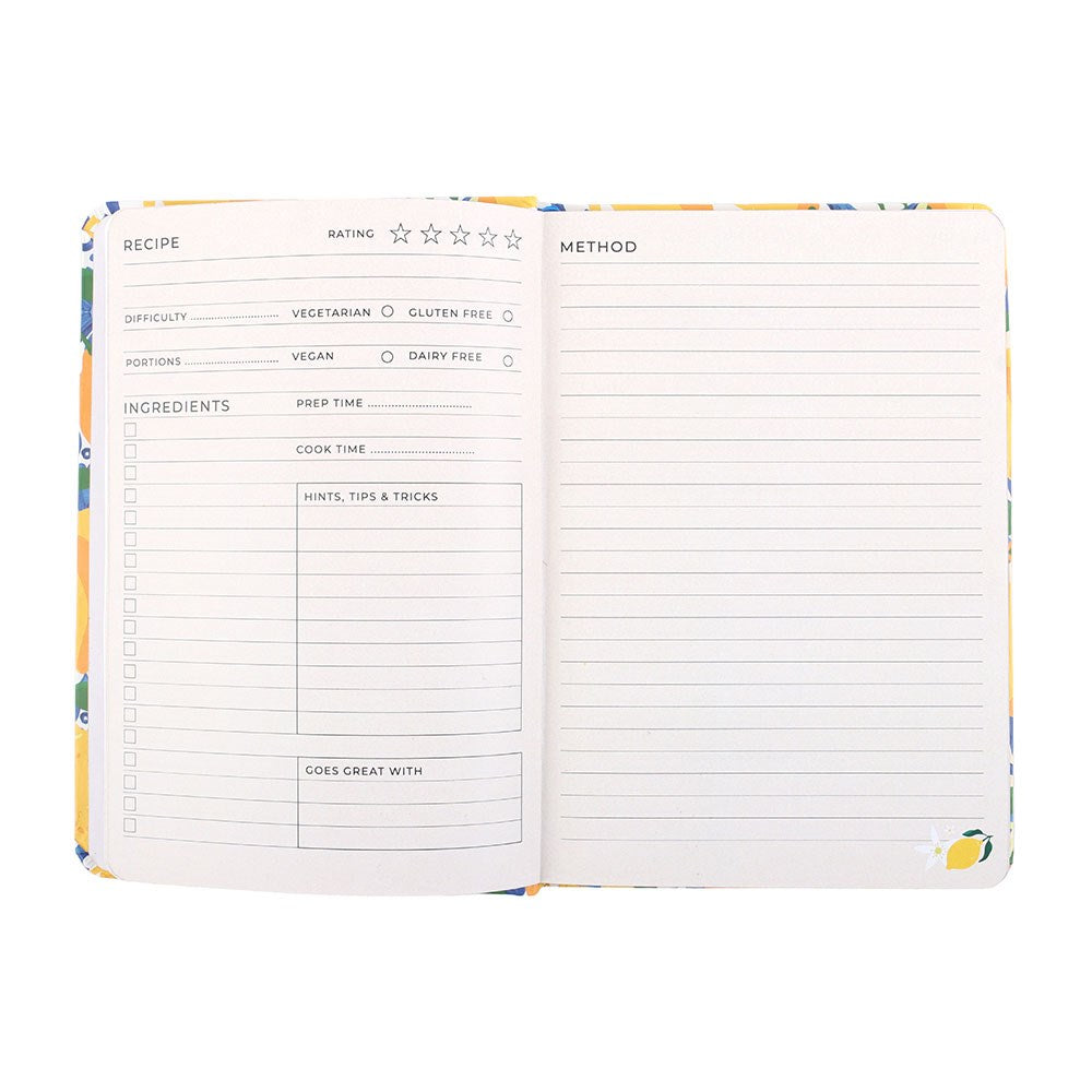 La dolce vita Recipes notebook journal