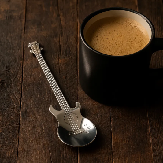Rock on music guitar spoon set 4