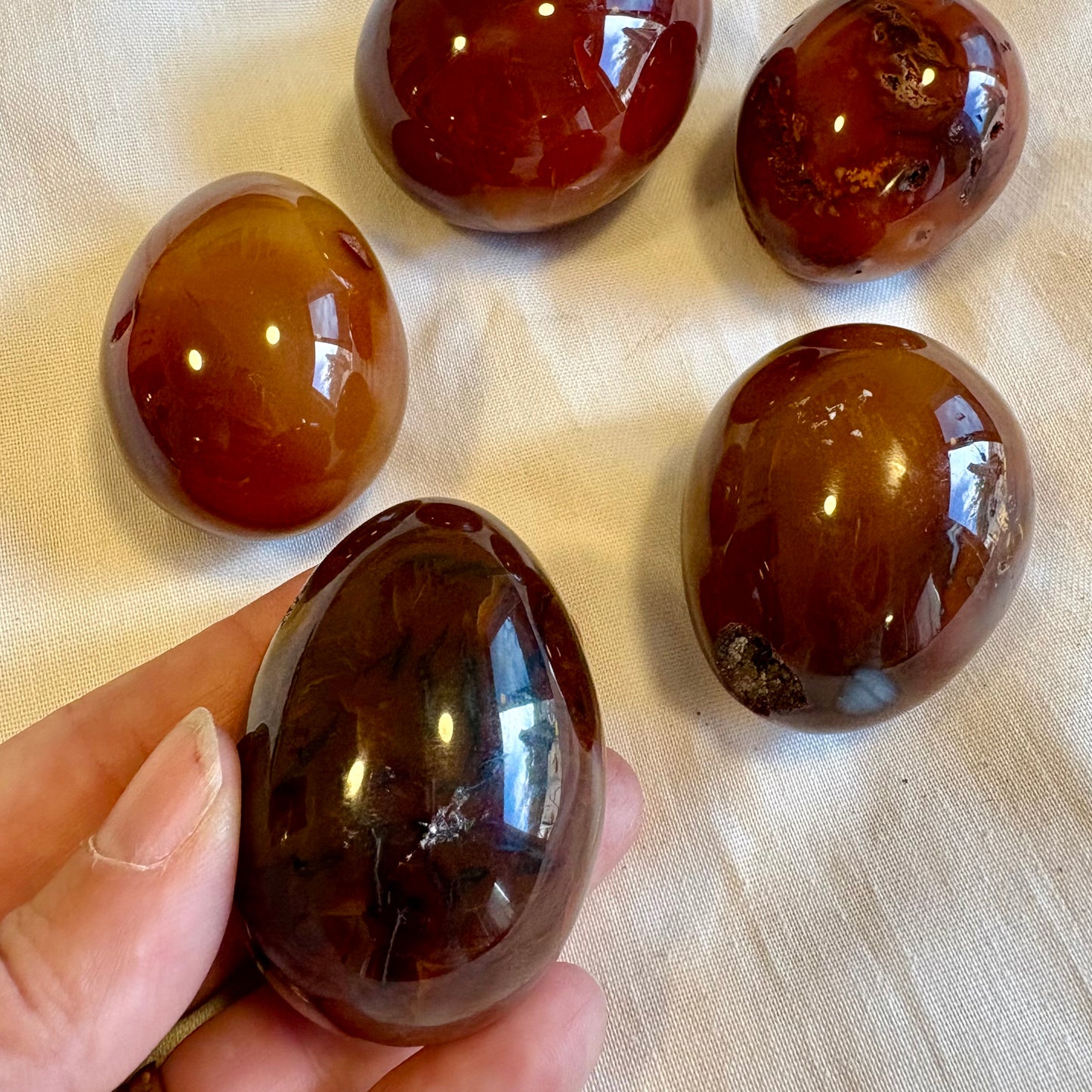 Carnelian crystal egg