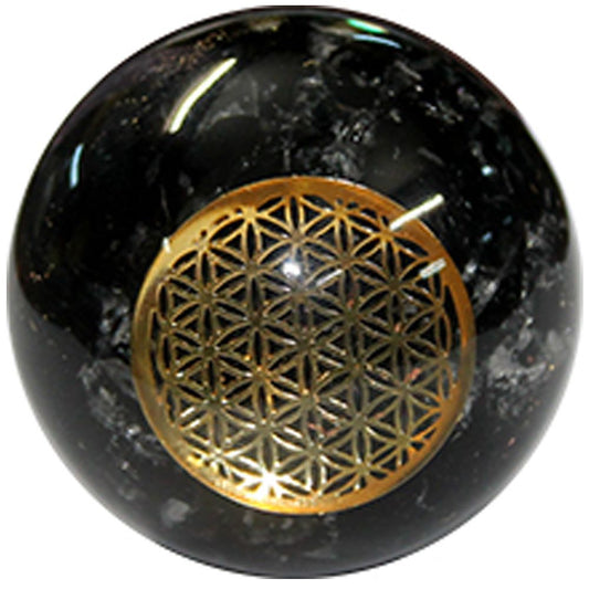 Feng Shui black tourmaline Orgonite crystal sphere