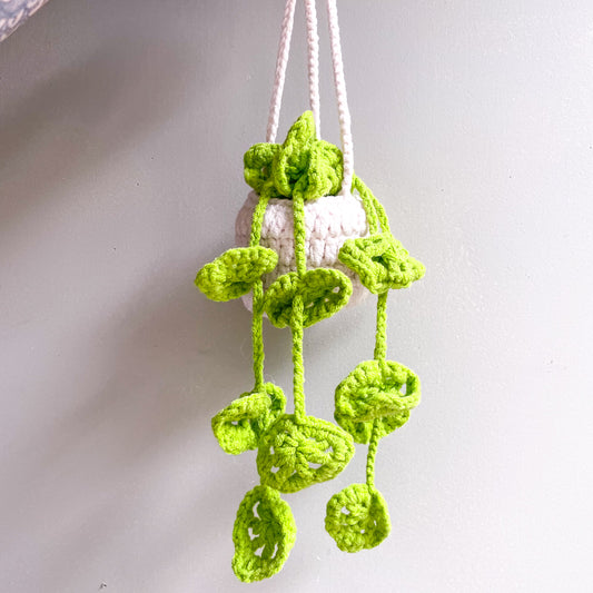 Hanging plant crochet keepsake toy