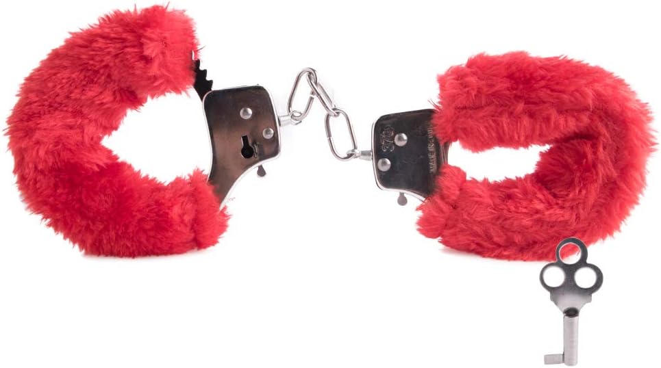 Naughty novelty fluffy / valentine furry handcuffs