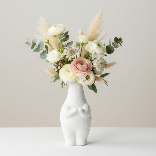 Totem flower head vase