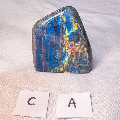 Labradorite crystal high quality flash carved freeform statue