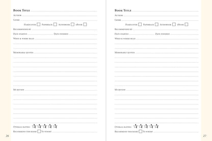 Book lovers record leather journal