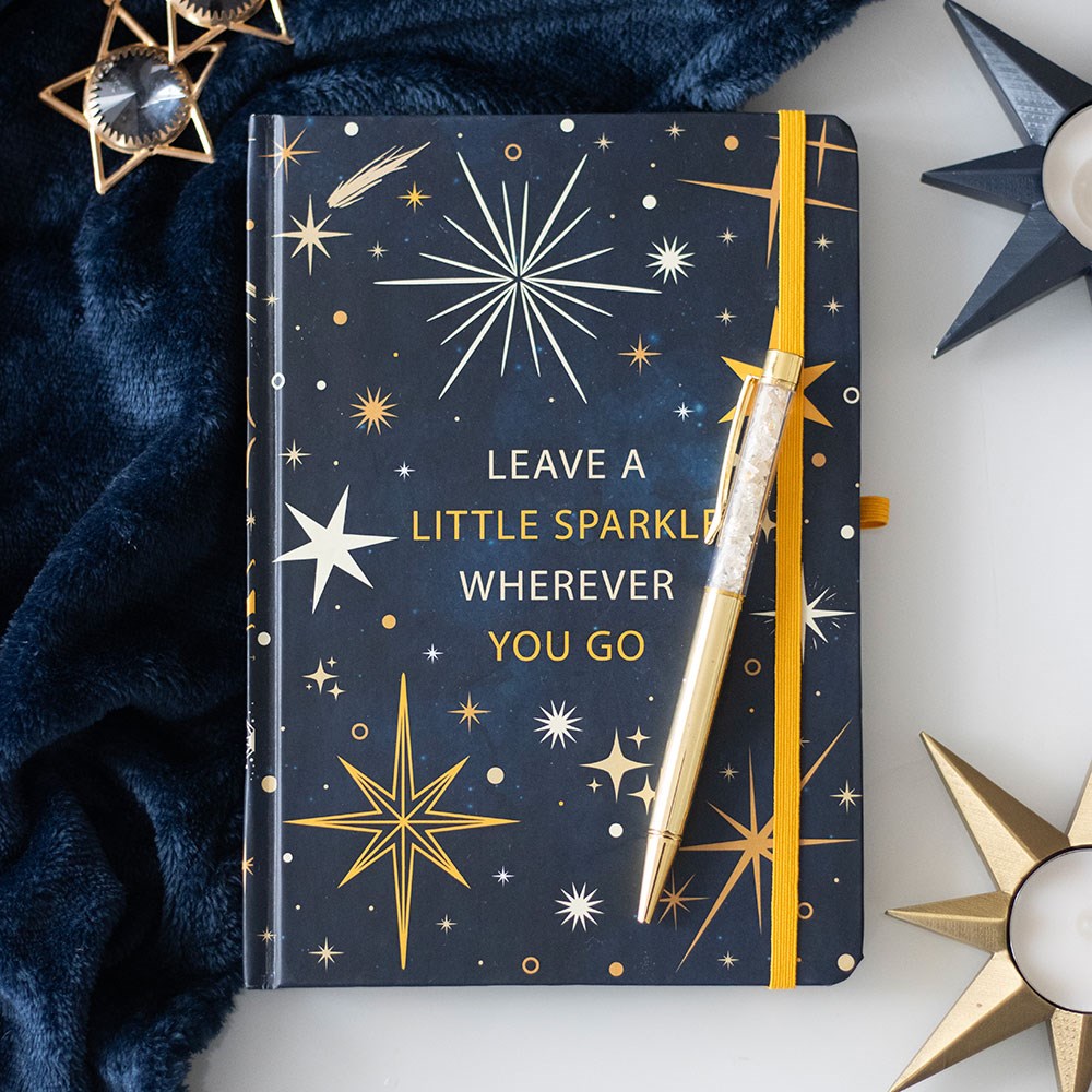 Magic sparkle journal with citrine pen