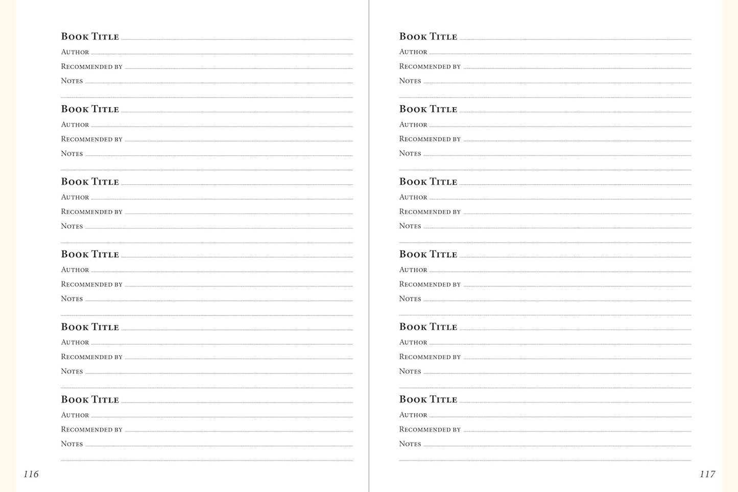 Book lovers record leather journal