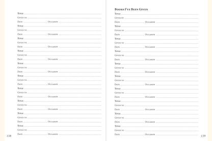 Book lovers record leather journal