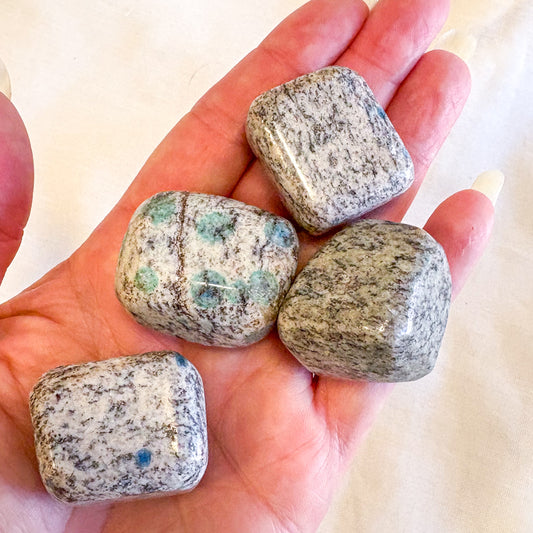Raindrop Azurite crystal tumble stone